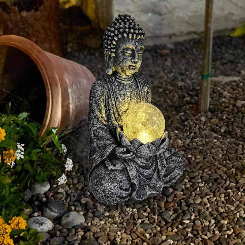 Statua Buddha Esterno Solare - Pietra Preziosa